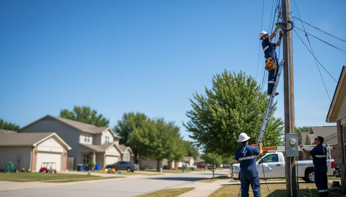 Residential electrician providing installation services in Shepherd, TX